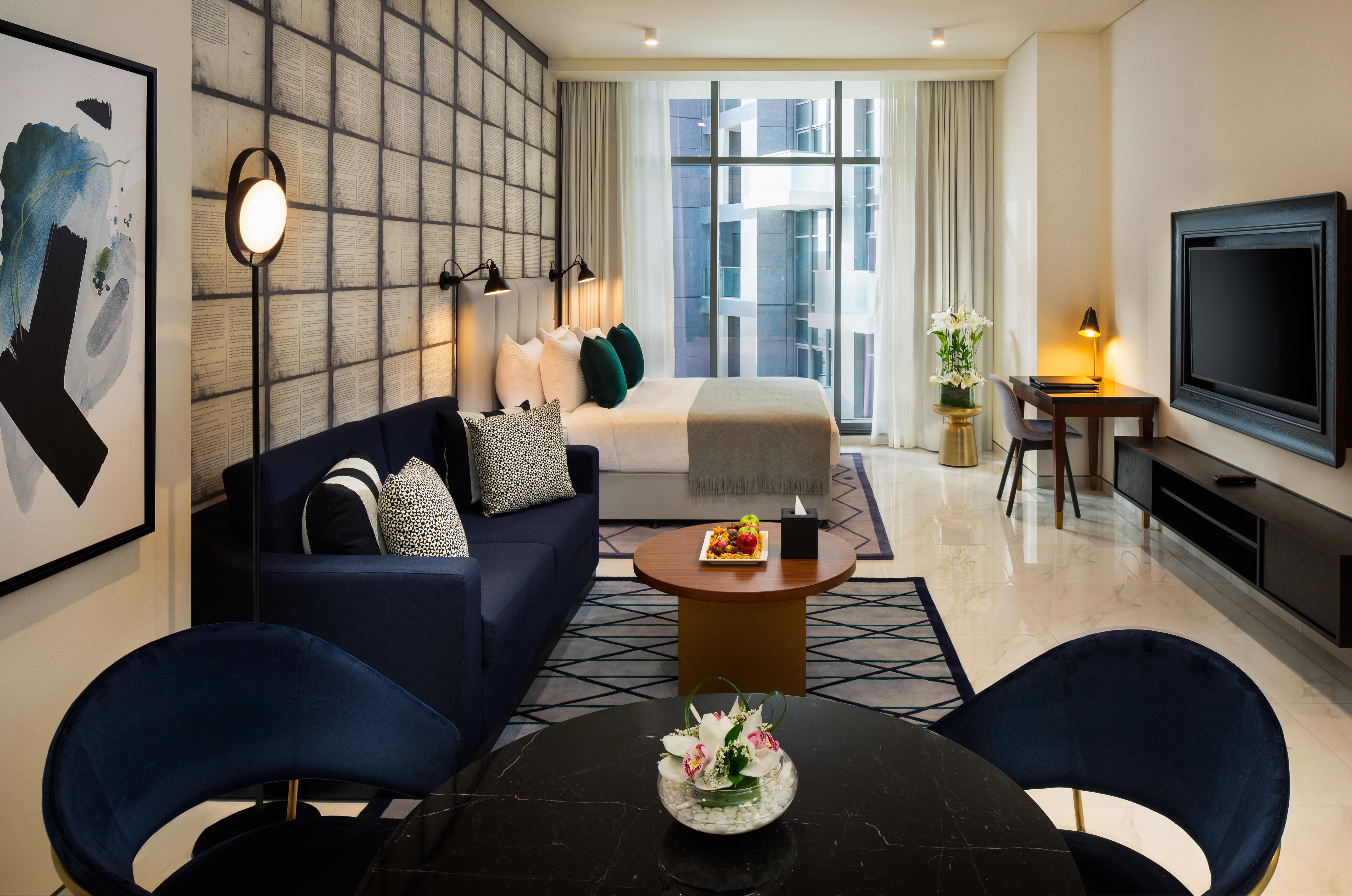 두바이 밀레니엄 아트리아 비즈니스 베이 아파트 호텔 외부 사진 A suite at the hotel