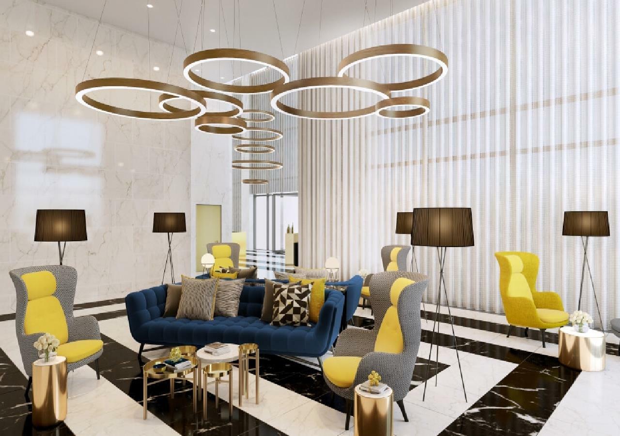 두바이 밀레니엄 아트리아 비즈니스 베이 아파트 호텔 외부 사진 The interior of the hotel